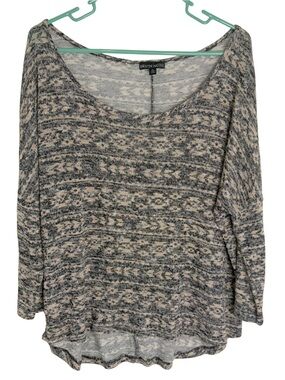 3/$20 Kristin Nicole Women's Patterned Long Sleeve Knit Top Size XL